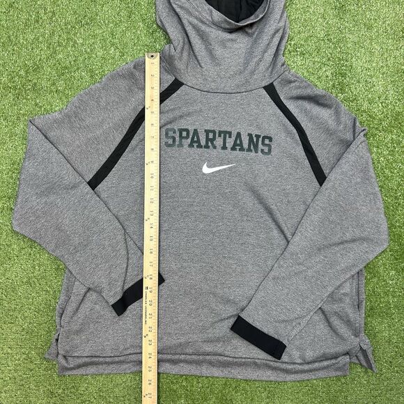 Nike High Neck Hoodie Size XXL Women's Dri Fit Michigan State Spartans Pullover - Picture 6 of 8